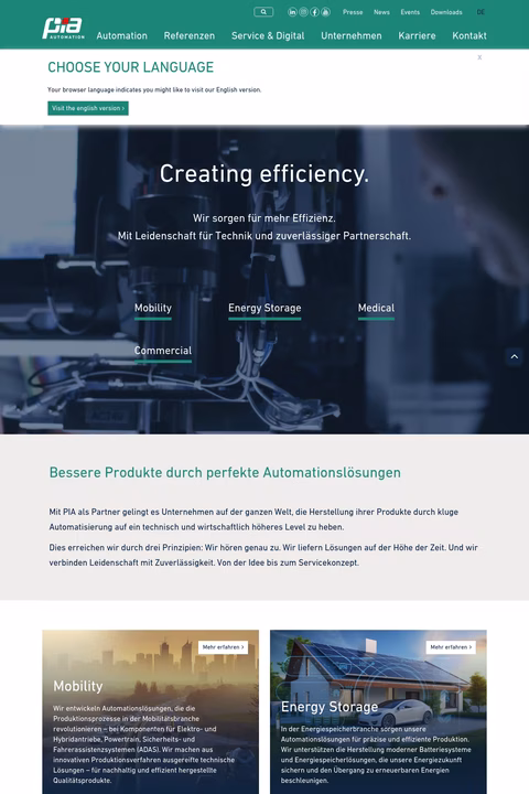 Pia-Automation Homepage 1440px