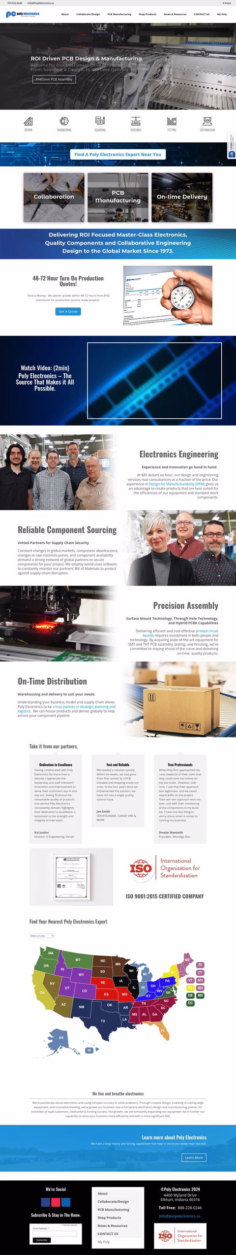 Poly-Electronics Homepage 1440px