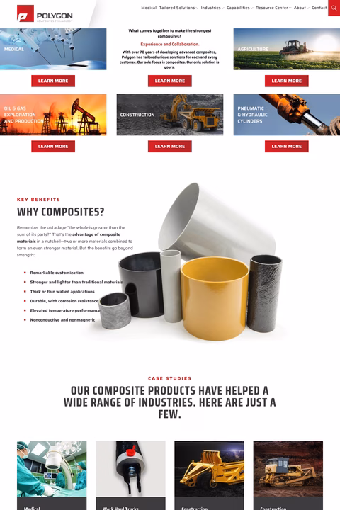 Polygon-Composites Homepage 1440px