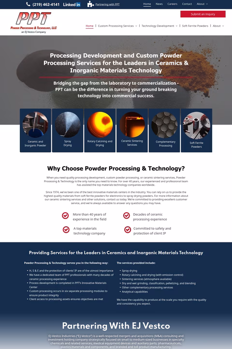 Powder-Processing-Technology Homepage 1440px