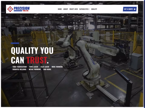 Precision-Tube Homepage 1440px
