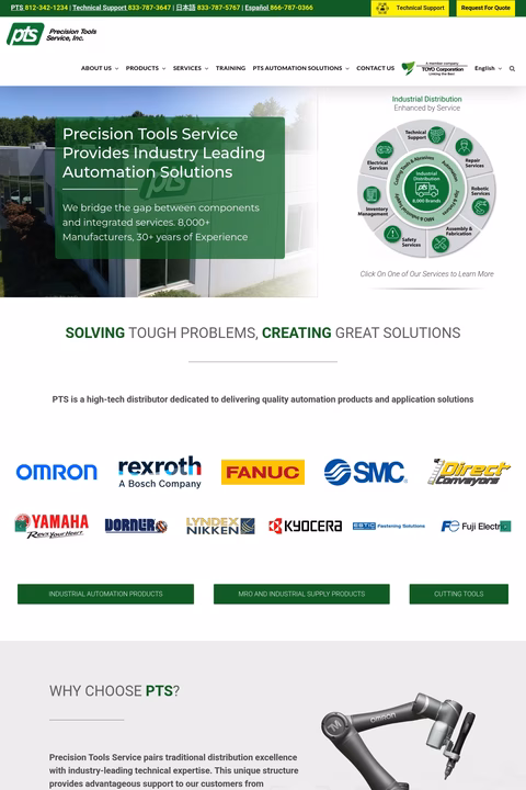 Precision-Tools-Service Homepage 1440px