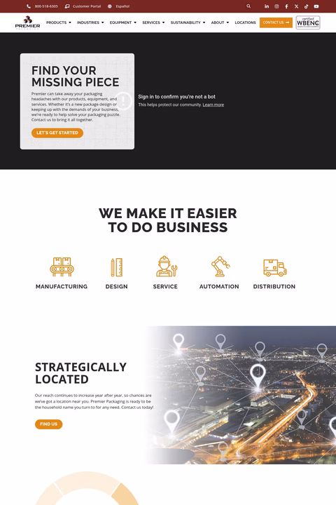 Premier-Packaging Homepage 1440px