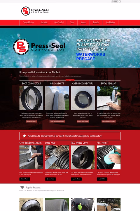 Press-Seal-Corporation Homepage 1440px