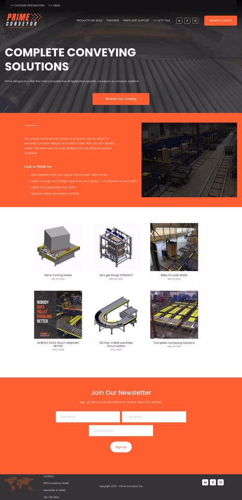 Prime-Conveyor Homepage 1440px