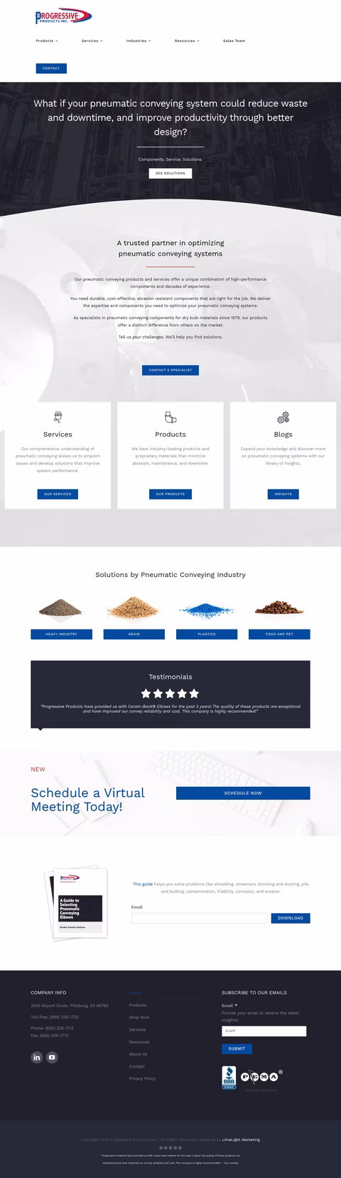 Progressive-Products Homepage 1440px