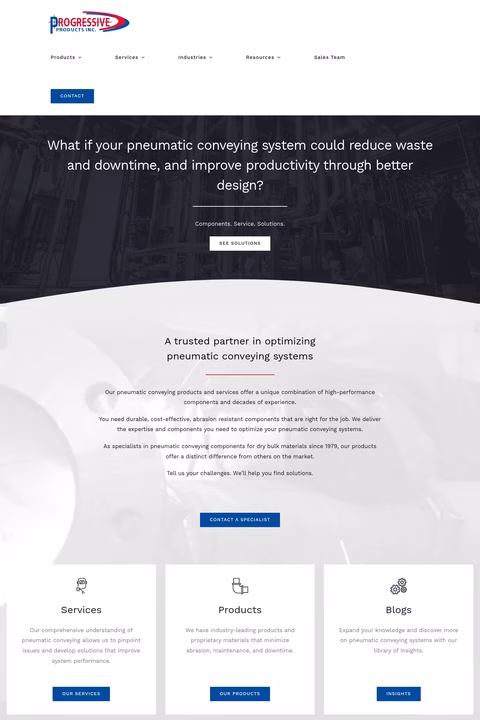 Progressive-Products Homepage 1440px
