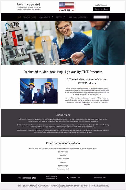 Prolon-Incorporated Homepage 1440px