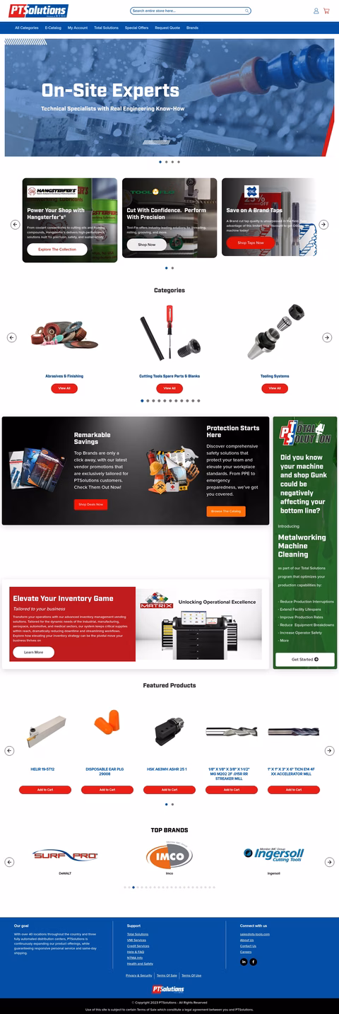 Ptsolutions Homepage 1440px