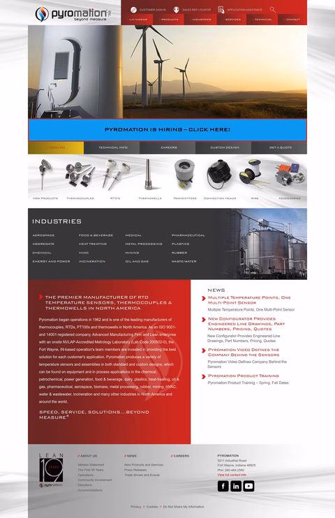 Pyromation Homepage 1440px