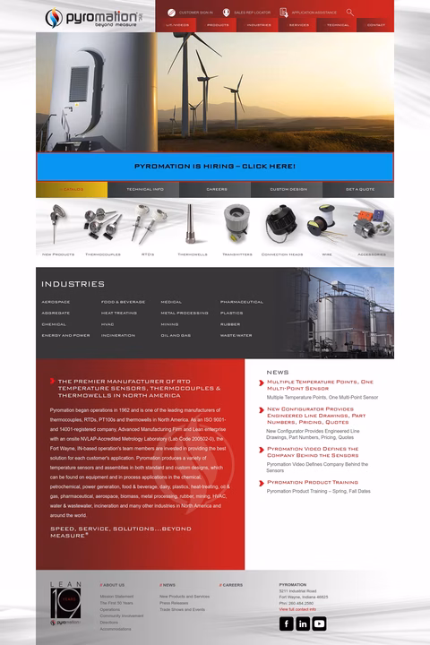 Pyromation Homepage 1440px