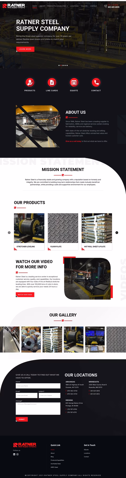 Ratner-Steel-Supply Homepage 1440px