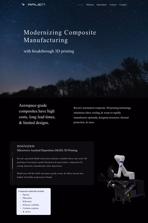 Raven-Space-Systems Homepage 1440px