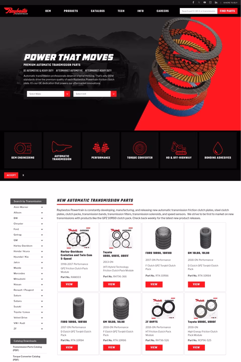 Raybestos-Powertrain Homepage 1440px