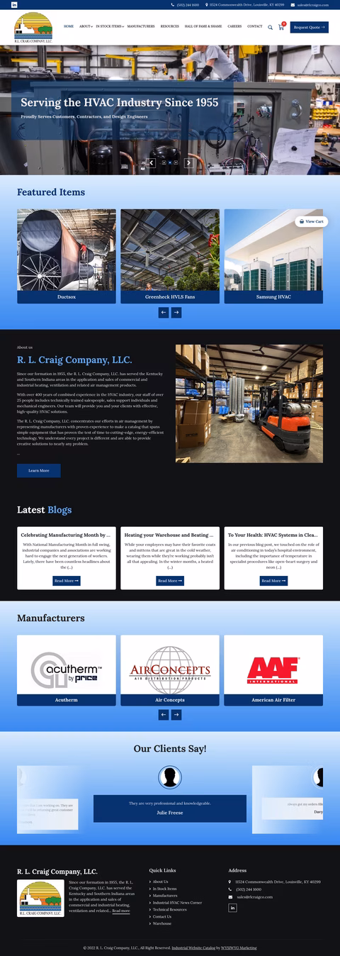 Rl-Craig-Company Homepage 1440px