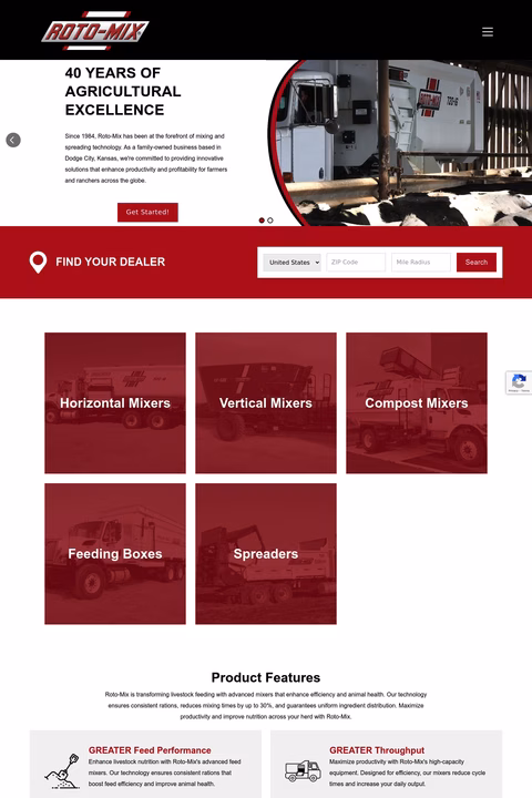Roto-Mix Homepage 1440px