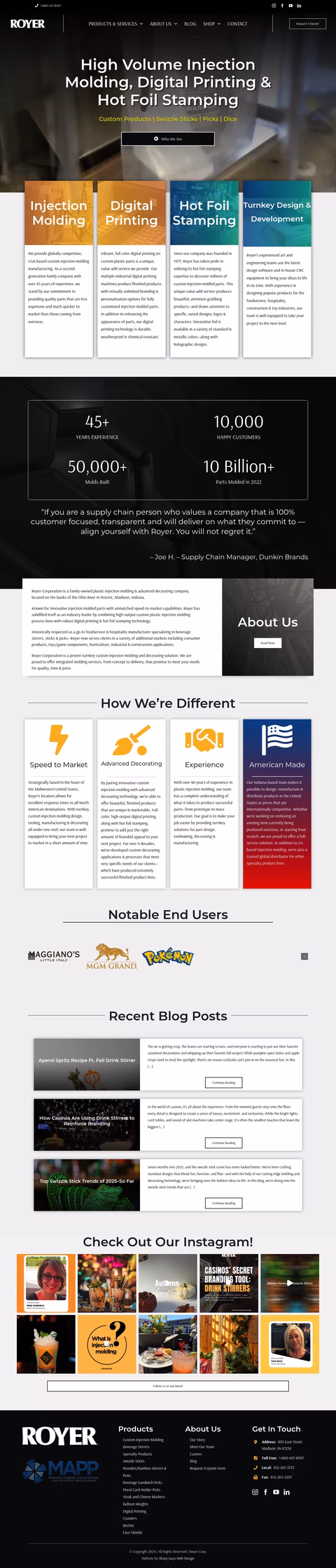 Royer-Corporation Homepage 1440px