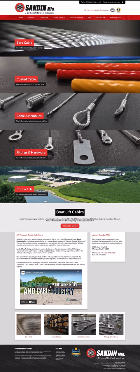Sandin-Manufacturing Homepage 1440px