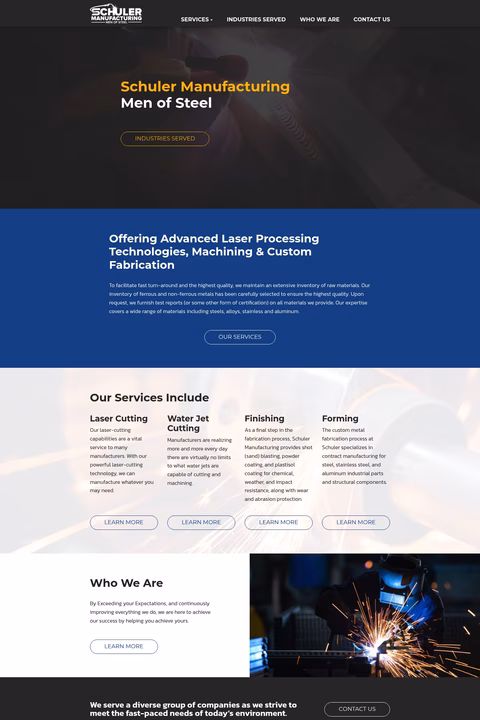 Schuler-Manufacturing Homepage 1440px