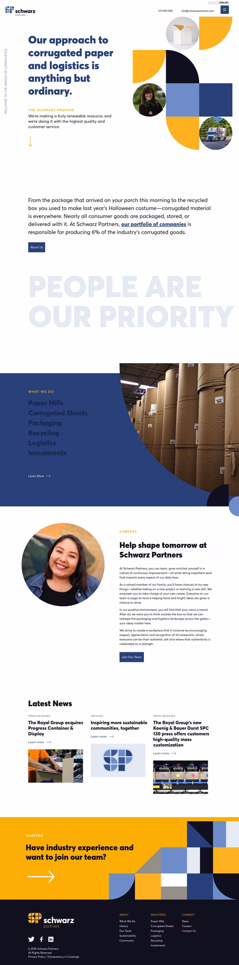 Schwarz-Partners Homepage 1440px