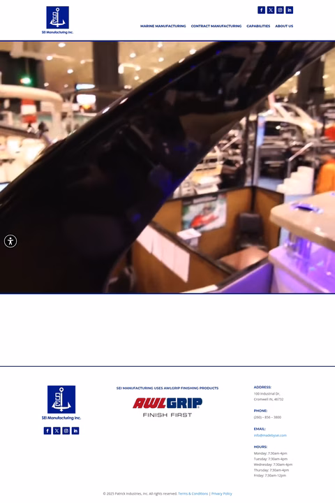 Sei-Manufacturing Homepage 1440px