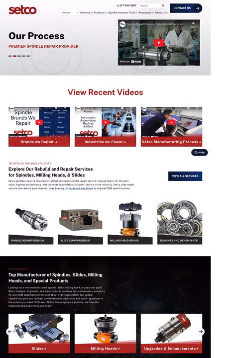 Setco Homepage 1440px