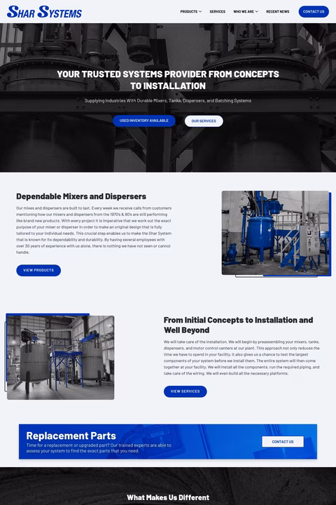 Shar-Systems Homepage 1440px
