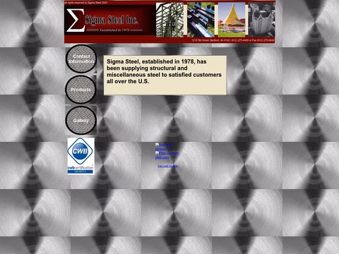 Sigma-Steel Homepage 1440px