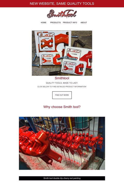 Smith-Tool Homepage 1440px