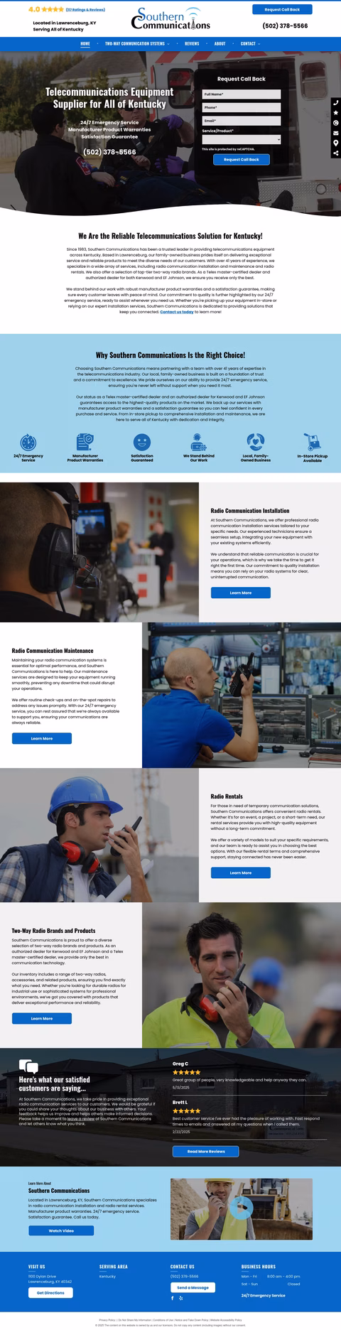 Southern-Communications Homepage 1440px