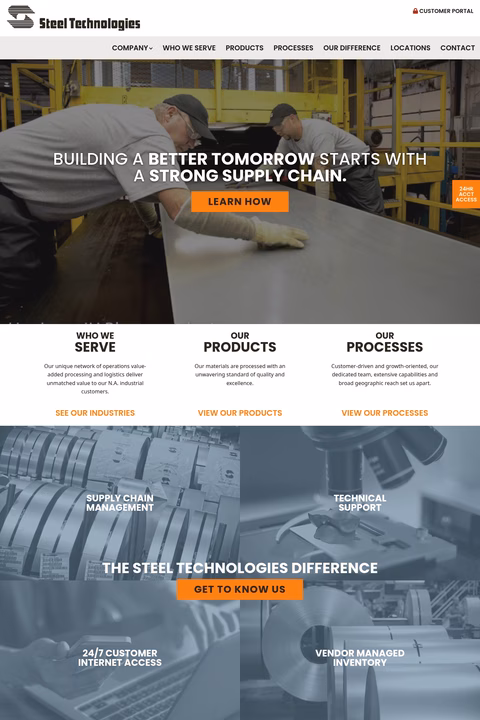 Steel-Technologies Homepage 1440px