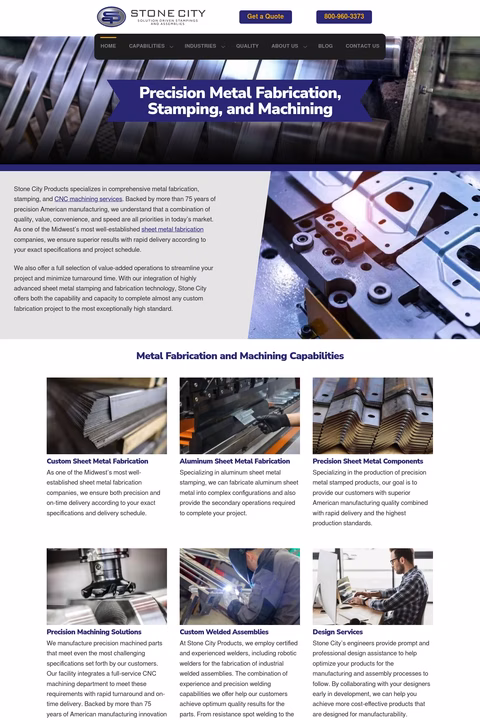 Stone-City-Products Homepage 1440px