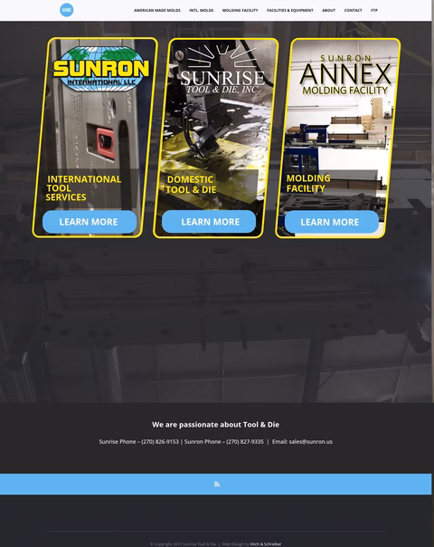 Sunrise-Tool-Die Homepage 1440px