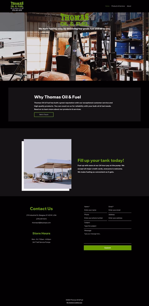 Thomas-Oil-Fuel Homepage 1440px