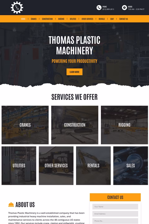 Thomas-Plastic-Machinery Homepage 1440px