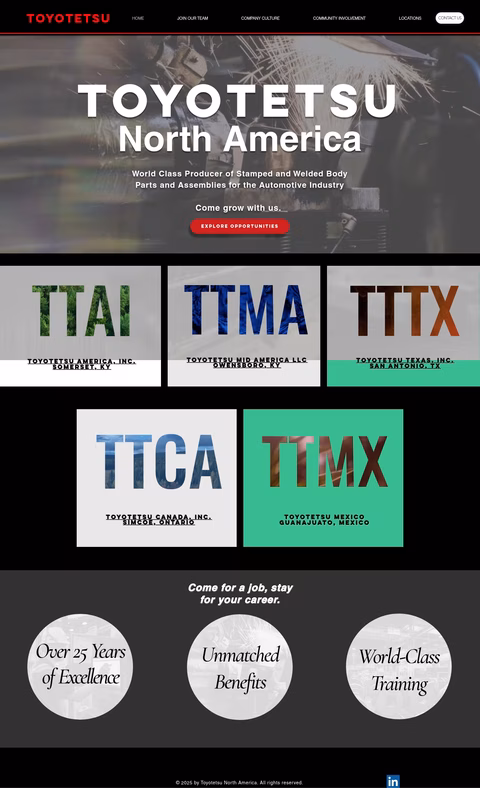 Toyotetsu-North-America Homepage 1440px