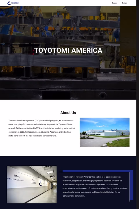 Toyotomi-America Homepage 1440px