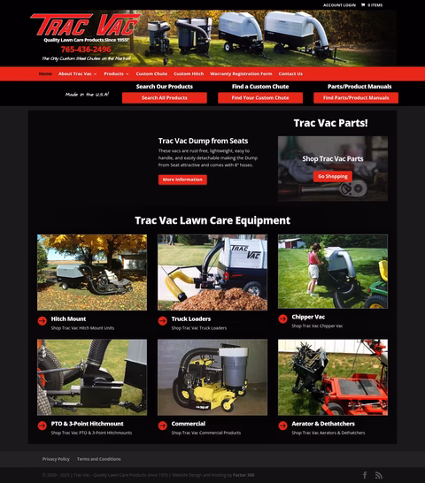 Trac-Vac Homepage 1440px