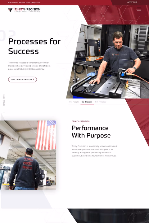 Trinity-Precision Homepage 1440px