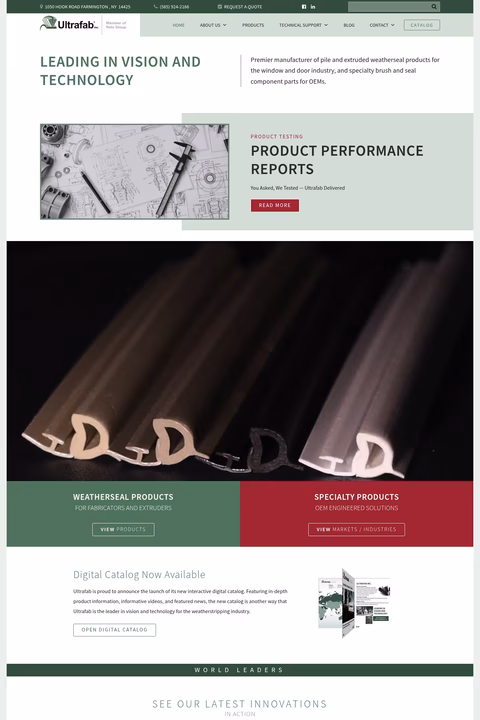 Ultrafab Homepage 1440px