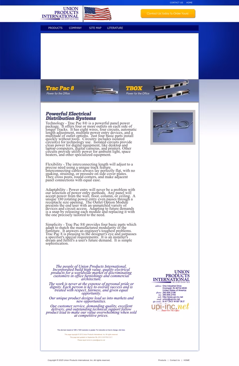 Union-Products-International Homepage 1440px