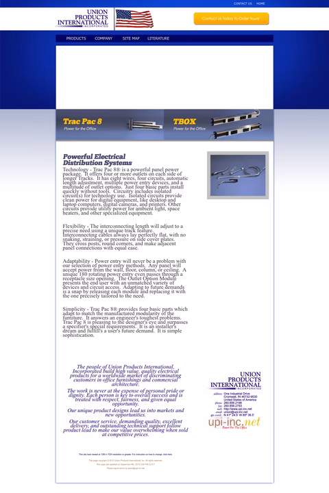 Union-Products-International Homepage 1440px