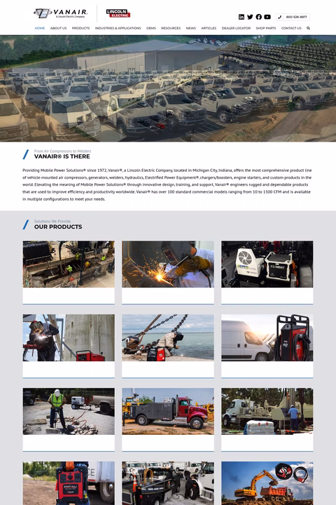 Vanair Homepage 1440px