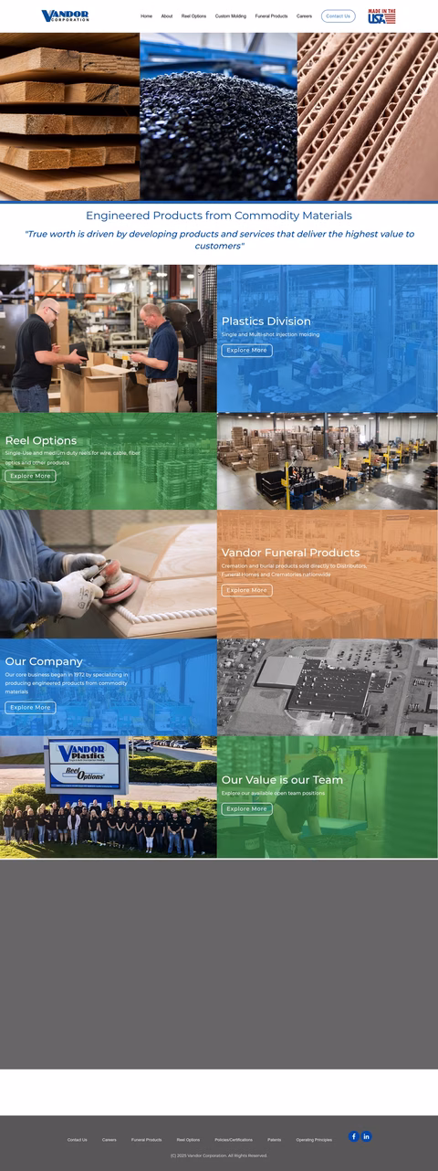 Vandor-Corporation Homepage 1440px