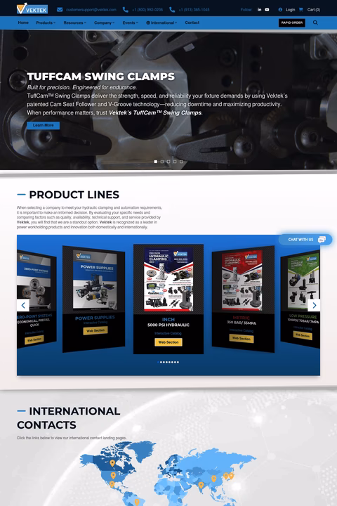 Vektek Homepage 1440px