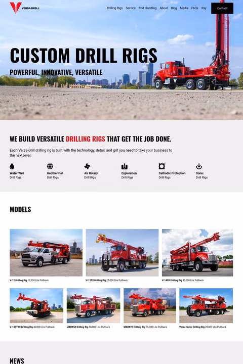 Versa-Drill Homepage 1440px