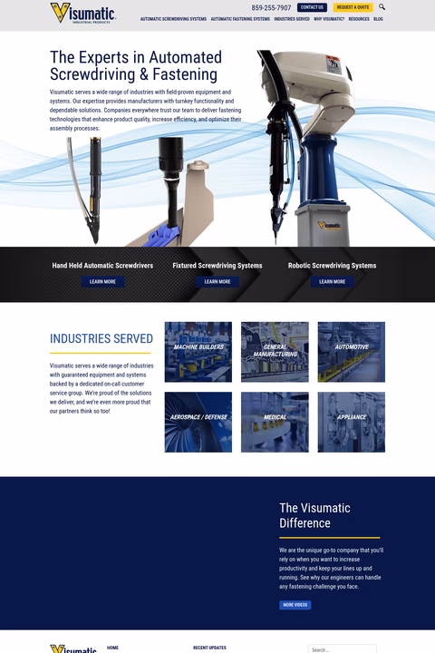 Visumatic-Industrial-Products Homepage 1440px
