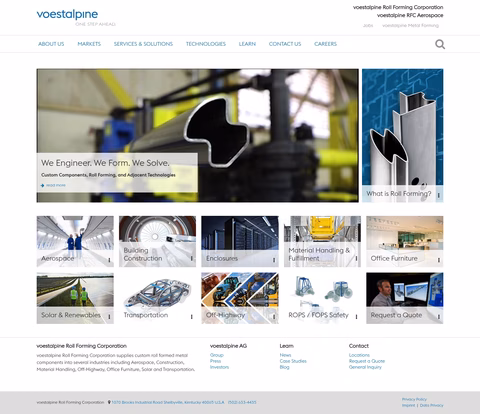 Voestalpine-Roll-Forming Homepage 1440px