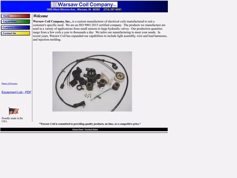 Warsaw-Coil-Company Homepage 1440px