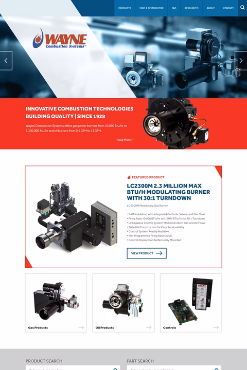 Wayne-Combustion-Systems Homepage 1440px